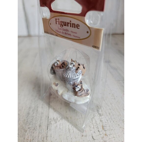 Lemax AS IS trash Bandits raccoons vintage ornament Xmas garbage - Picture 3 of 7
